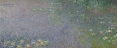 Waterlelies: Ochtend, 1914-18 (midden rechts gedeelte) door Claude Monet